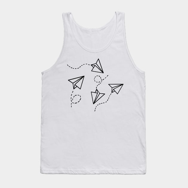 Paper airplane Tank Top by Nezumi1998